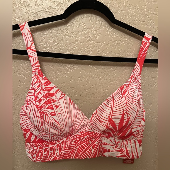 Jantzen Other - Jantzen Red & White Print Bikini Top NWT Size 10